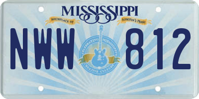 MS license plate NWW812
