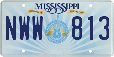 MS license plate NWW813