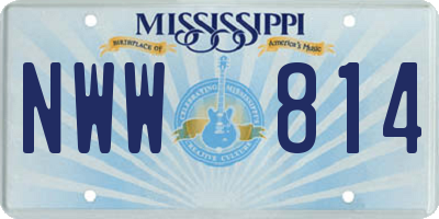 MS license plate NWW814