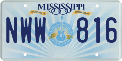 MS license plate NWW816