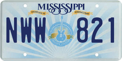 MS license plate NWW821