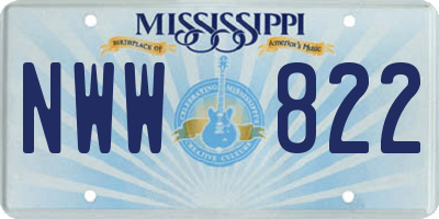 MS license plate NWW822