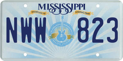 MS license plate NWW823