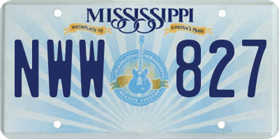 MS license plate NWW827