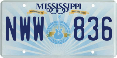 MS license plate NWW836