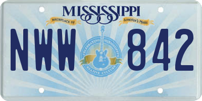 MS license plate NWW842