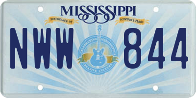 MS license plate NWW844