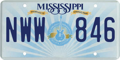 MS license plate NWW846