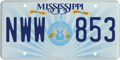 MS license plate NWW853