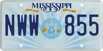MS license plate NWW855