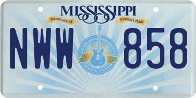MS license plate NWW858
