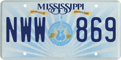 MS license plate NWW869