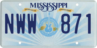 MS license plate NWW871