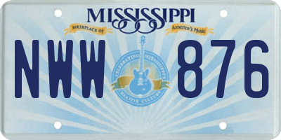 MS license plate NWW876