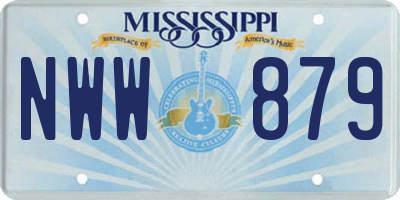 MS license plate NWW879