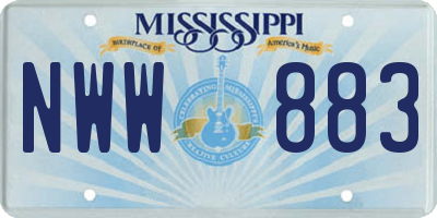 MS license plate NWW883