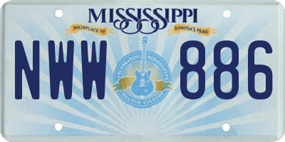 MS license plate NWW886