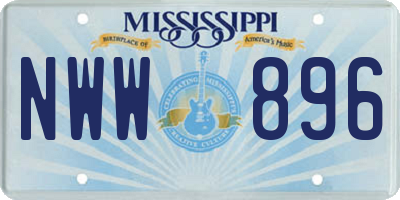 MS license plate NWW896