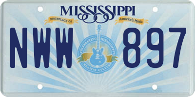 MS license plate NWW897