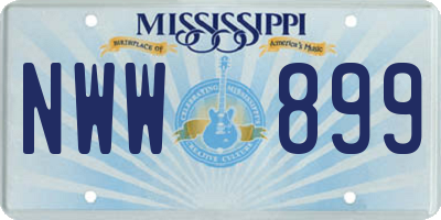 MS license plate NWW899