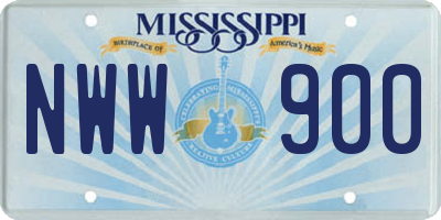 MS license plate NWW900