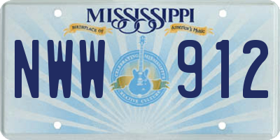 MS license plate NWW912