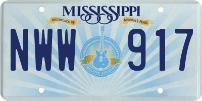 MS license plate NWW917