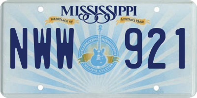 MS license plate NWW921