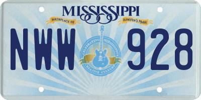 MS license plate NWW928