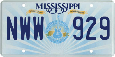 MS license plate NWW929