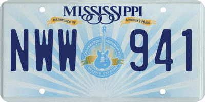 MS license plate NWW941