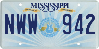 MS license plate NWW942