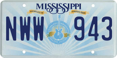 MS license plate NWW943