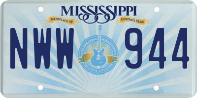 MS license plate NWW944