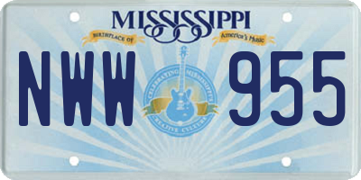 MS license plate NWW955