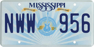 MS license plate NWW956