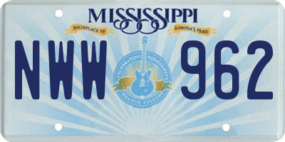 MS license plate NWW962