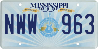 MS license plate NWW963