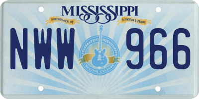 MS license plate NWW966