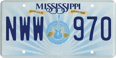 MS license plate NWW970