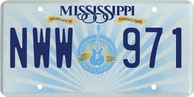 MS license plate NWW971
