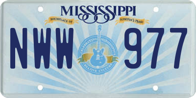 MS license plate NWW977