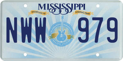 MS license plate NWW979