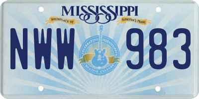 MS license plate NWW983