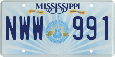 MS license plate NWW991