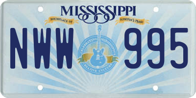 MS license plate NWW995