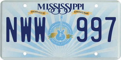 MS license plate NWW997