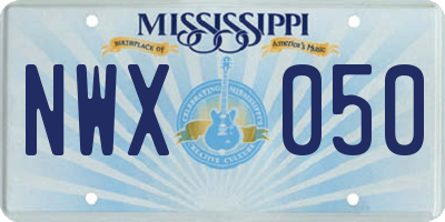 MS license plate NWX050