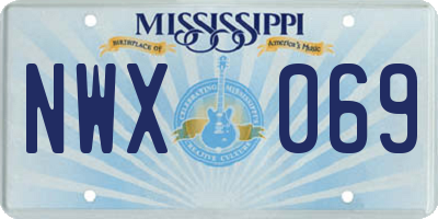 MS license plate NWX069