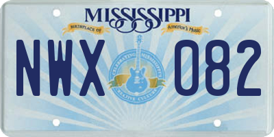 MS license plate NWX082